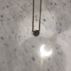 Silver drusy necklace set in gold